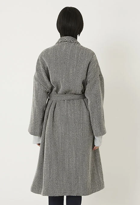 BLUE BLUE | ビックヘリンボーン ガウンコート ウイメンズ - 株式会社